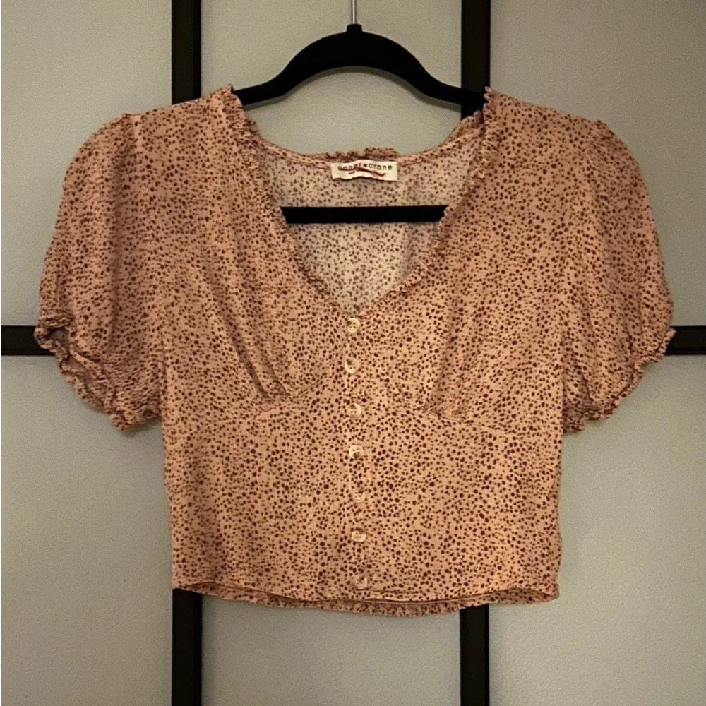 Paper Crane dotted crop top